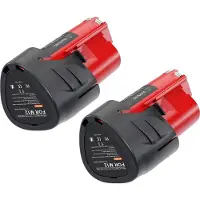 StarTech.com Compatible con baterías de 12 V de iones de litio Milwaukee M12, color gris, recargable