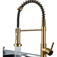 OEM Grifo de cocina con acabado en níquel cepillado y cabezal de ducha extraíble