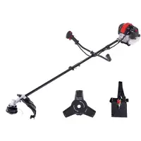 Scheppach Desbrozadora de gasolina PBC520 - 1,4 kW | 1,9 CV. Motor de gasolina de 2 tiempos. Arranque por cuerda. Desbrozadora y cortacésped