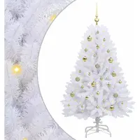 Syfax Árbol de Navidad artificial con ramas articuladas Blanco 150 cm