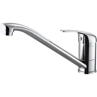BELVIT Grifo de cocina , cromo, con caño giratorio, monomando, de montaje en superficie