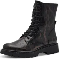Tamaris Botines con cordones 'Stiefel Damen 1-25918-43-360 Textil in schwarz' negro