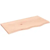 Syfax Encimera de baño madera maciza sin tratar 80x40x2 cm
