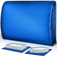Tillvex Poolunterlage Bodenplane Bodenschutzplane Rund Rechteckig Pool Bodenschutz Folie 295 x 206 cm