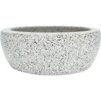Syfax Lavabo sobre encimera redondo cerámica gris Φ41x14 cm