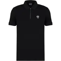 EA7 para hombre. 8NPF13_PJRGZ Polo Premium negro (S), Casual, Poliamida, Manga corta, outlet 2026.