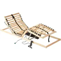 Syfax Cama somier eléctrico de láminas sin colchón 7 zonas 70x200 cm