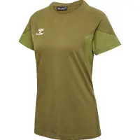 Hummel Camiseta funcional 'Travel' lima / oliva / blanco