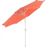 Mendler Sombrilla de aluminio para jardín, modelo N19, de 350 cm, inclinable y resistente a la oxidación, color terracota