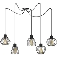 Light11 HOME Lámpara colgante "Spider", varios colores de pantalla, estilo industrial, LED