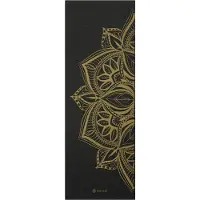 Gaiam - 6 mm Premium Metallic Yoga Mat - Esterilla de yoga size 61 x 173 x 0,6 cm, negro