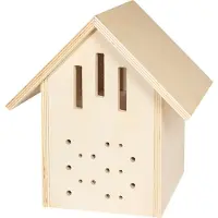 Markenlos Kit de construcción de madera para hotel de insectos, casa de mariposas y abejas. Madera resistente a la intemperie, sin tratar. Kit completo que incluye martillo y clavos