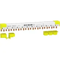 Schneider Electric A9XPC712 - Barra de conexión Acti9, tipo pin, 3P+N, distancia entre pines de 9 mm, 80A, 12 unidades