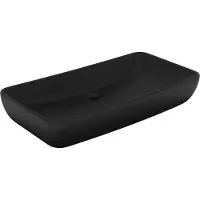 Syfax Lavabo de lujo de cerámica rectangular mate 71x38 cm