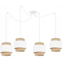 Light11 HOME Lámpara colgante, lámpara de techo, pantalla de lámpara, estilo bohemio, material yute