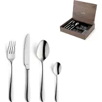 Amefa Oxford 186000MDF3C40 pulido RVS, Juego de cubiertos de 24 piezas en estuche de madera
