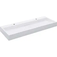 Syfax Lavabo 120x46x11 cm resina mineral/mármol blanco