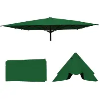 Mendler Funda de repuesto para sombrilla de hostelería HWC-D20, funda de repuesto para sombrilla, 5x5 metros (diámetro 7,2 metros), poliéster, color verde oscuro