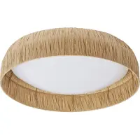 Osram Lámpara de techo decorativa Decor con pantalla de bambú, 500 mm, 28 W, 1150 lúmenes, 3000 K, 830 (blanco cálido), IP20, color marrón, LED no reemplazable