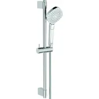 Ideal standard , sistema de ducha IDEALRAIN EVO m, con cabezal de ducha manual de 3 funciones, modelo Diamond, 110 mm, acabado cromado