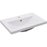 Syfax Lavabo encastrado de cerámica blanco 61x39,5x18,5 cm
