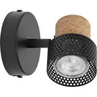 Osram DECOR SPOT CORK, 1 x 3,4W, 230 lúmenes, , foco direccional, cabezales ajustables, versátil, foco para interiores, bombillas LED reemplazables, luz de color blanco cálido, casquillo GU10