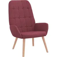 Syfax Sillón reclinable de tela color rojo vino