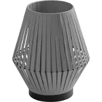 Osram Lámpara de mesa Decor Stripes, casquillo E14, color gris, 205 mm. Lámpara de mesa fabricada en acero y poliéster, con un diseño elegante
