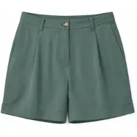 Mazine - Women's Pleated Viscose Shorts - Pantalones cortos size XS, oliva