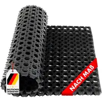Floordirekt Alfombrilla de goma octogonal, antideslizante, para uso en exteriores, 100x100x2,3 cm