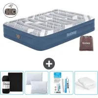 Bestway Colchón inflable - Para 2 personas - 152 x 203 x 36 cm - Azul - Incluye accesorios