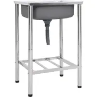 Syfax Fregadero de camping de un seno acero inoxidable