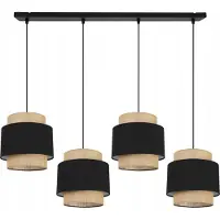 Light11 HOME Lámpara colgante, lámpara de techo, pantalla de lámpara, estilo bohemio, material yute