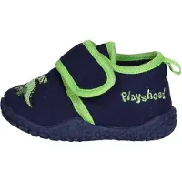 Playshoes Zapatillas de casa 'Drache' marino / lima / verde neón / naranja oscuro