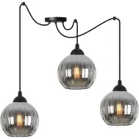 Light11 HOME Lámpara colgante moderna Costa, color negro, 3 bombillas, casquillo E27