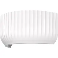 Osram Decor Plaster Routes Wall Up: Lámpara de pared decorativa de yeso, 310 mm, con casquillo E27, IP20, color blanco