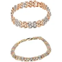 Faina Pulsera oro / oro rosa / plata