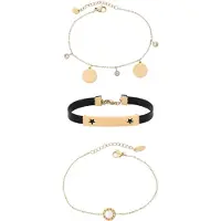 Faina Pulsera oro / negro / transparente