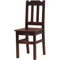 Koma Tools Silla de comedor, pino macizo, tono nogal, altura 90 cm