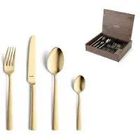 Amefa Ventura Gold 1924 juego de cubiertos 24 piezas en caja de madera