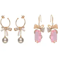 Faina Pendientes oro / rosé / transparente
