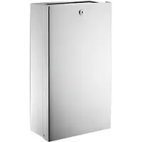 Delabie Contenedor de residuos , montaje en pared, para papel, acero inoxidable pulido.
