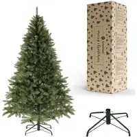 Springos Árbol de Navidad artificial, tipo abeto, con ramas densas, ideal para decoración navideña, 220 cm de altura
