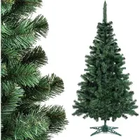 Kadax Árbol de Navidad , abeto alpino, árbol de Navidad artificial de PVC (elfo navideño, 180 cm, versión 2)