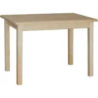 Koma Tools Mesa de comedor, pino macizo, 100 × 60 cm, natural barnizado