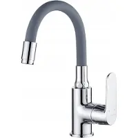 Kuchinox Grifo de lavabo de pie con caño flexible, modelo Dima
