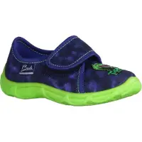 Beck Zapatillas de casa 'T-Rex' azul oscuro / verde neón / rojo / blanco