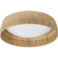 Osram Lámpara de techo decorativa Decor con pantalla de bambú, 400 mm, 18 W, 750 lúmenes, 3000 K, 830 (blanco cálido), IP20, color marrón, LED no reemplazable
