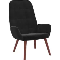 Syfax Sillón reclinable de terciopelo negro