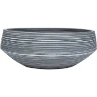 Syfax Lavabo sobre encimera redondo cerámica gris Φ41x14 cm